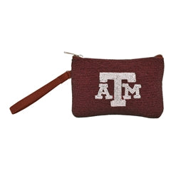 Capri Designs Beaded Zippered Pouch-Texas A&M