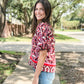 THML “Josephine” Top - Burgundy Mix