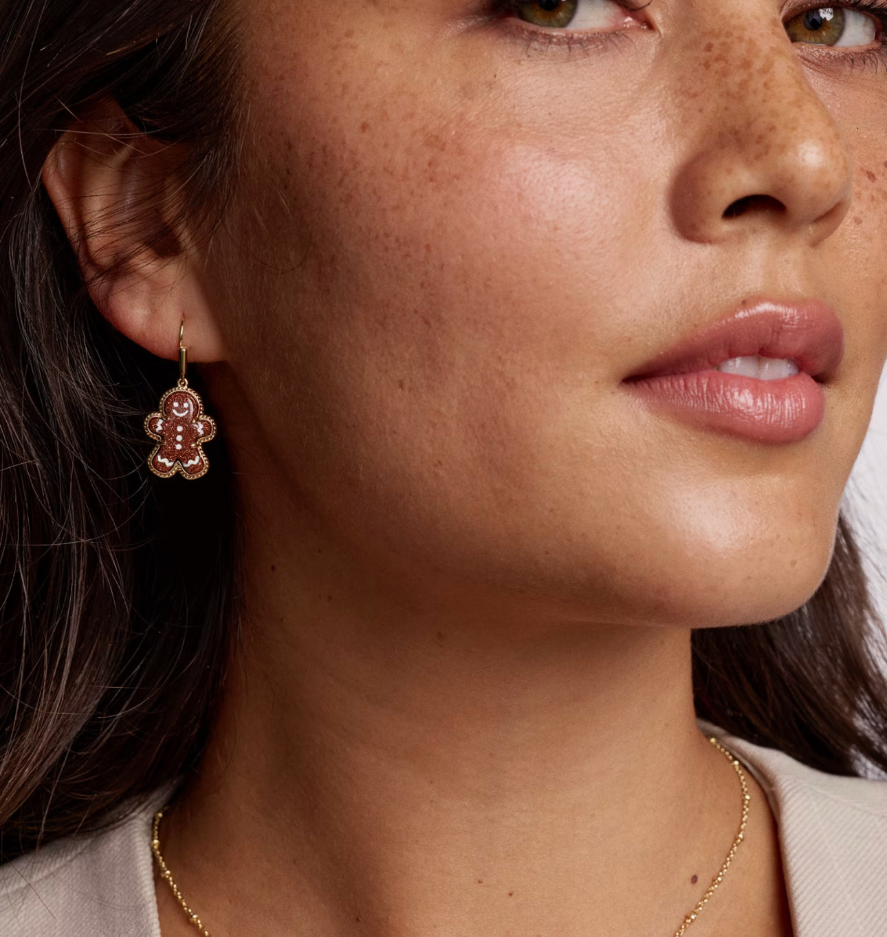 Kendra Scott Gingerbread Drop Earring-Gold Brown Goldstone
