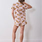 Printfresh "Bagheera" Organic Pima Modal Knit Short PJ Set-Blush