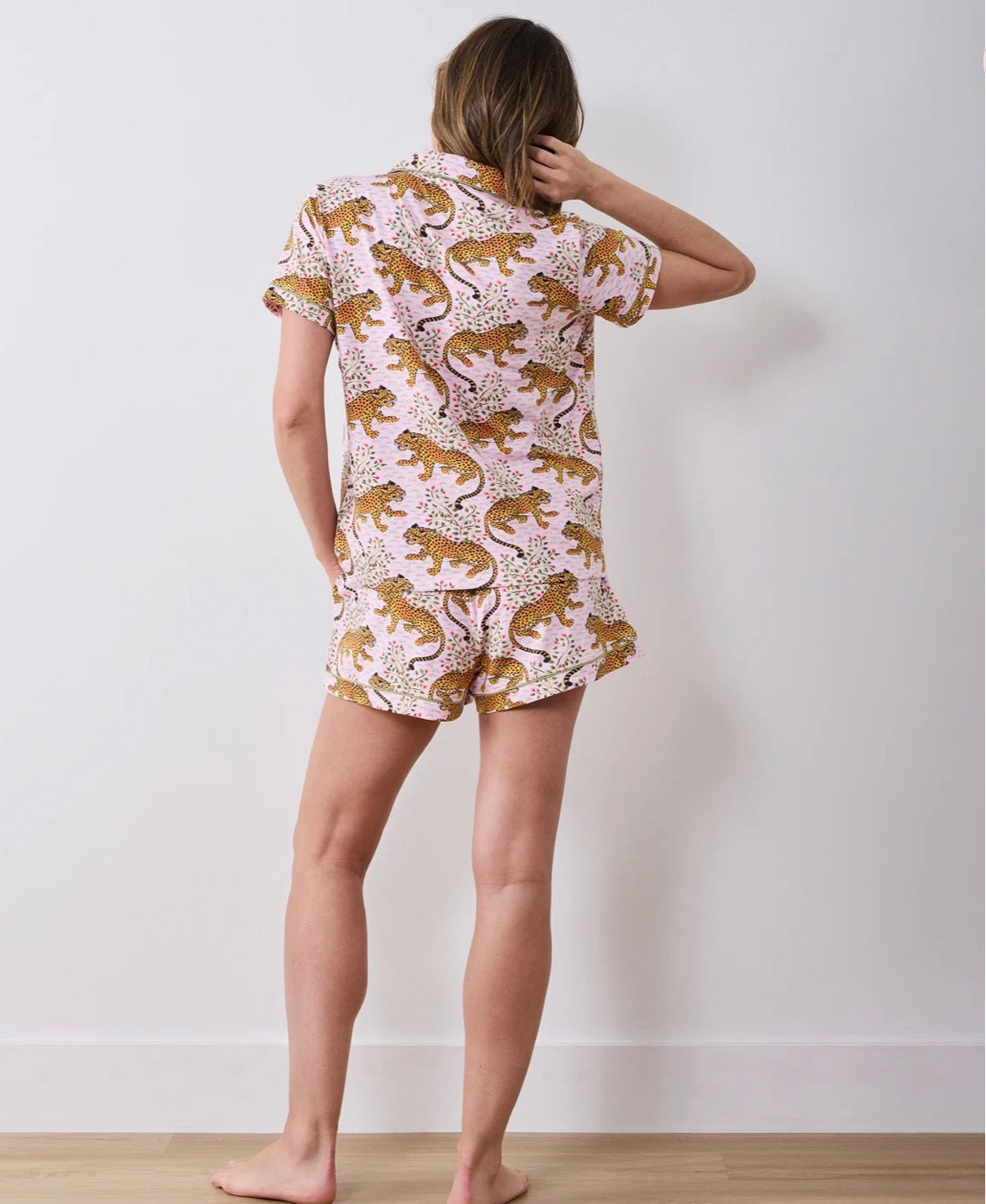 Printfresh "Bagheera" Organic Pima Modal Knit Short PJ Set-Blush