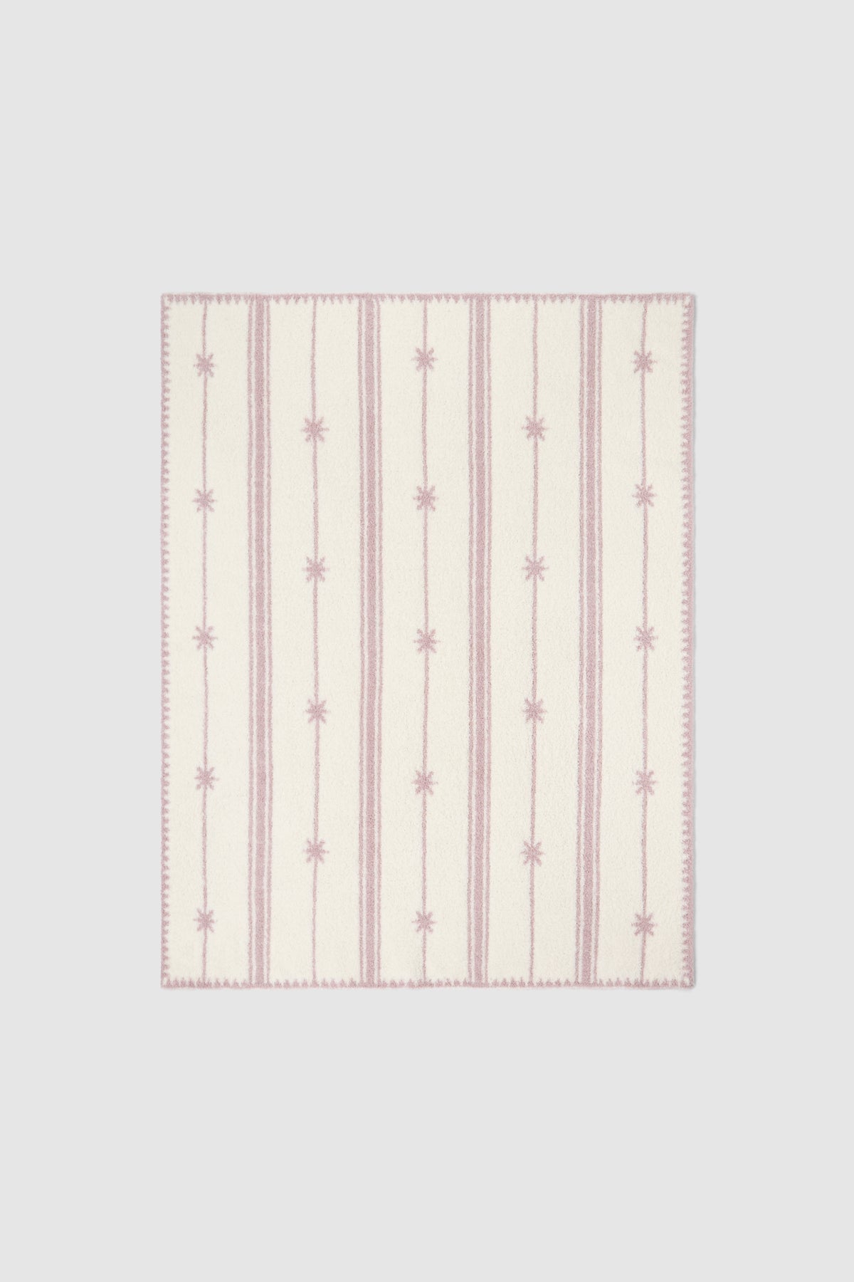 Barefoot Dreams CozyChic® Folklore Star Stroller Blanket- Faded Rose/Cream