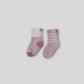 Barefoot Dreams CozyChic Lite® Baby Sock Stripe 2 pc. Set-Dusty Rose Multi
