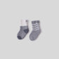 Barefoot Dreams CozyChic Lite® Baby Sock Stripe 2 pc. Set-Moonbeam Multi