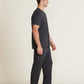 Barefoot Dreams Men’s Malibu Collection® Triblend Pigment Washed Tee-Black