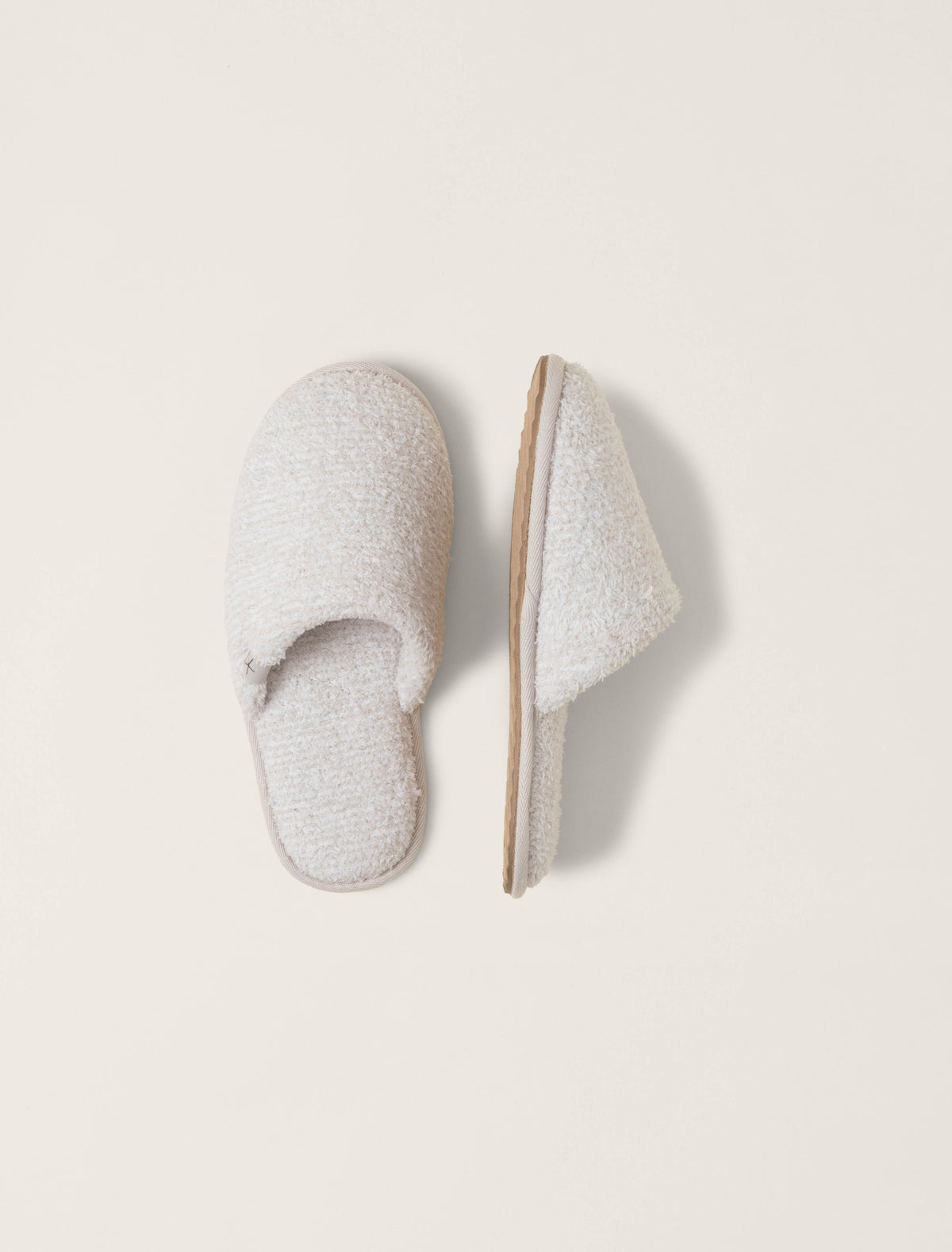 Barefoot Dreams CozyChic® Unisex Slipper- Stone/White