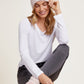 Barefoot Dreams CozyChic® Heather Stripe Beanie and Sock Set-Dusty Rose