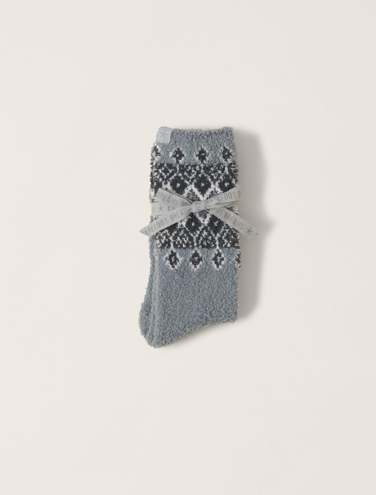 Barefoot Dreams CozyChic® Fair Isle Socks-Moonbeam