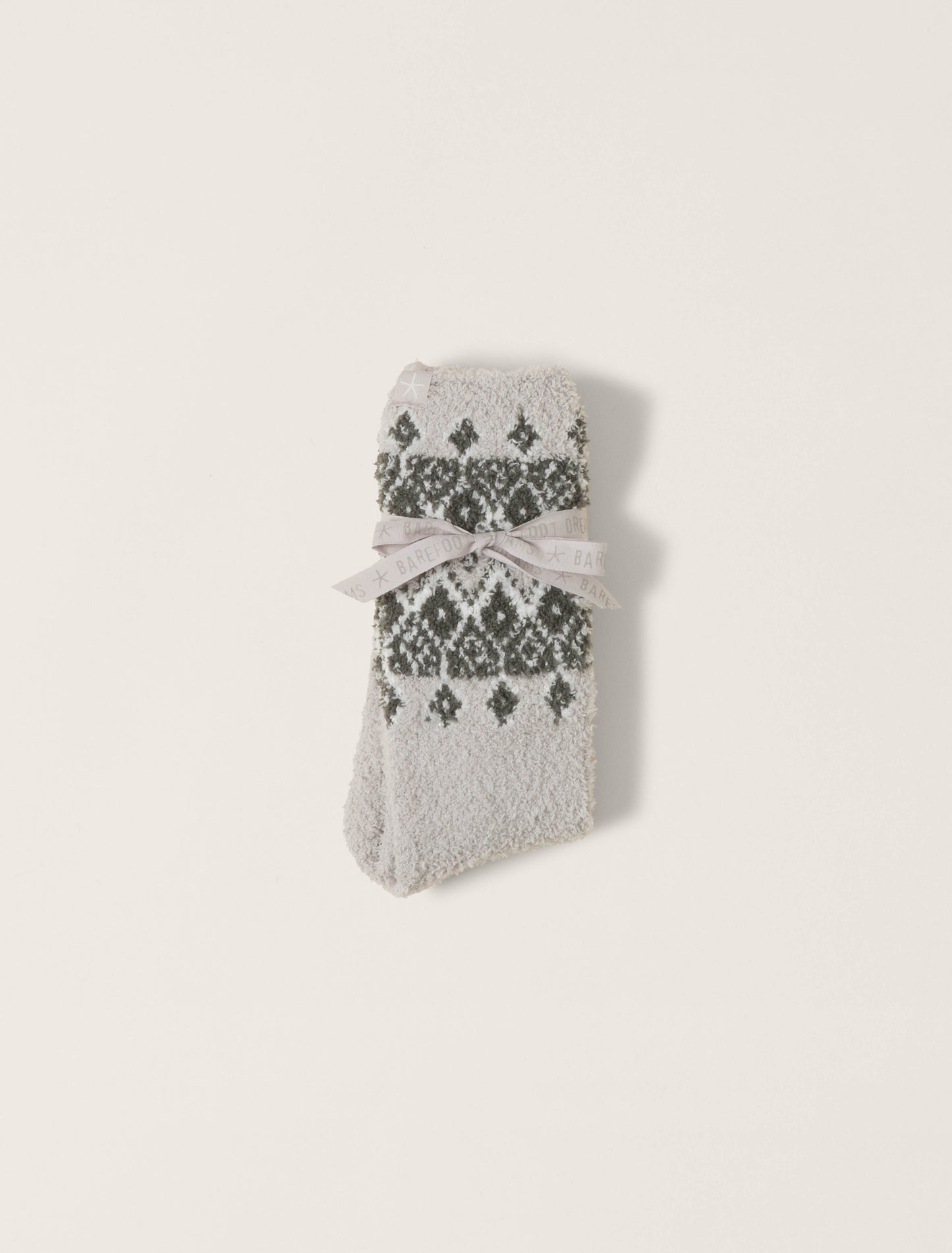 Barefoot Dreams CozyChic® Fair Isle Socks-Malibu Mist