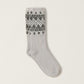 Barefoot Dreams CozyChic® Fair Isle Socks-Malibu Mist