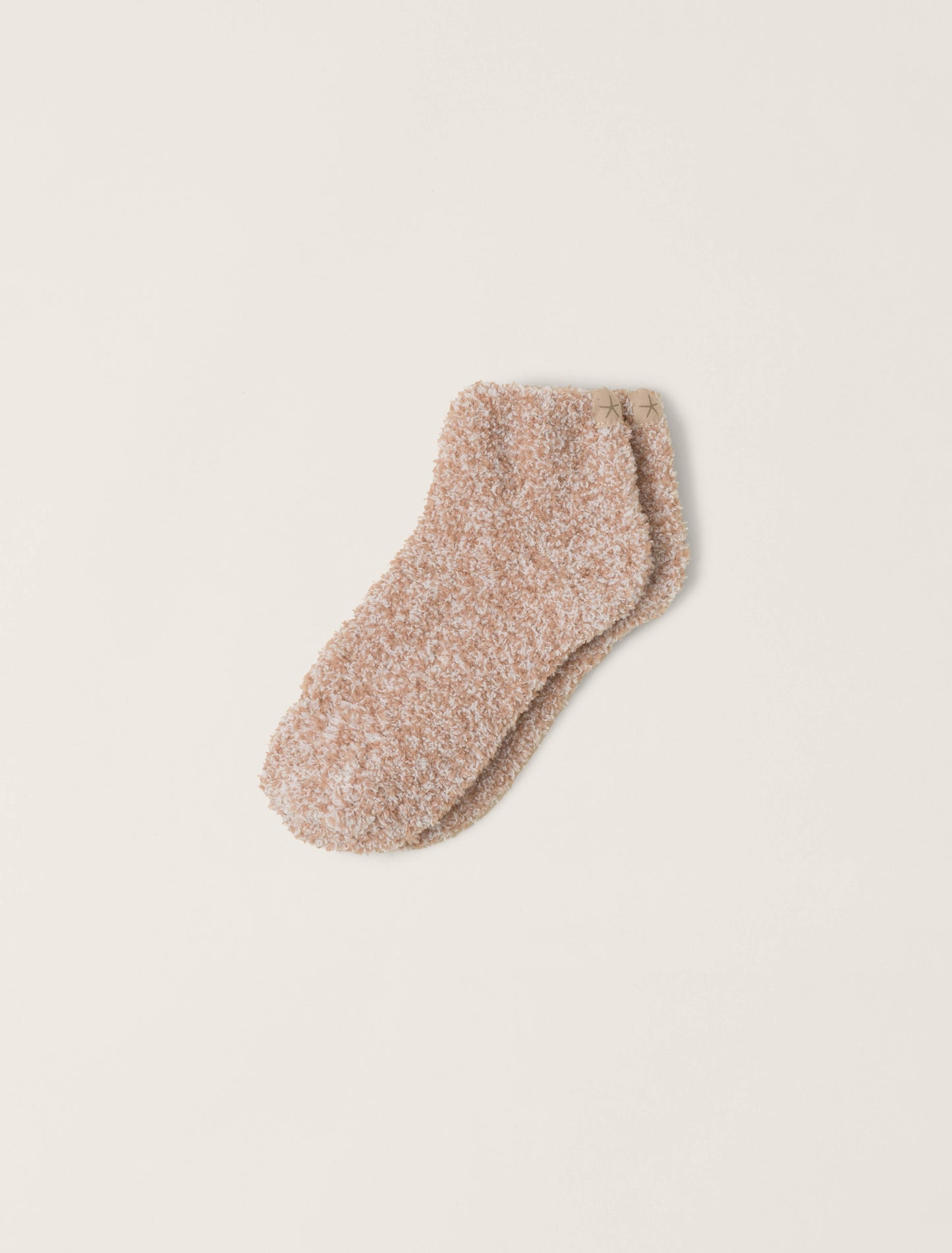 Barefoot Dreams CozyChic® Heathered Tennis Socks-Heathered Willow/White