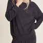 Barefoot Dreams CozyChic Lite® Rib Blocked Pullover-Carbon