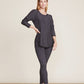 Barefoot Dreams Malibu Collection® Butterchic Knit® Light Long Sleeve Tee-Carbon