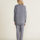 Barefoot Dreams Malibu Collection® Brushed Fleece Sweater Mix Cardigan-Coal