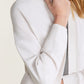 Barefoot Dreams Malibu Collection® Brushed Fleece Sweater Mix Cardigan-Sand Dune
