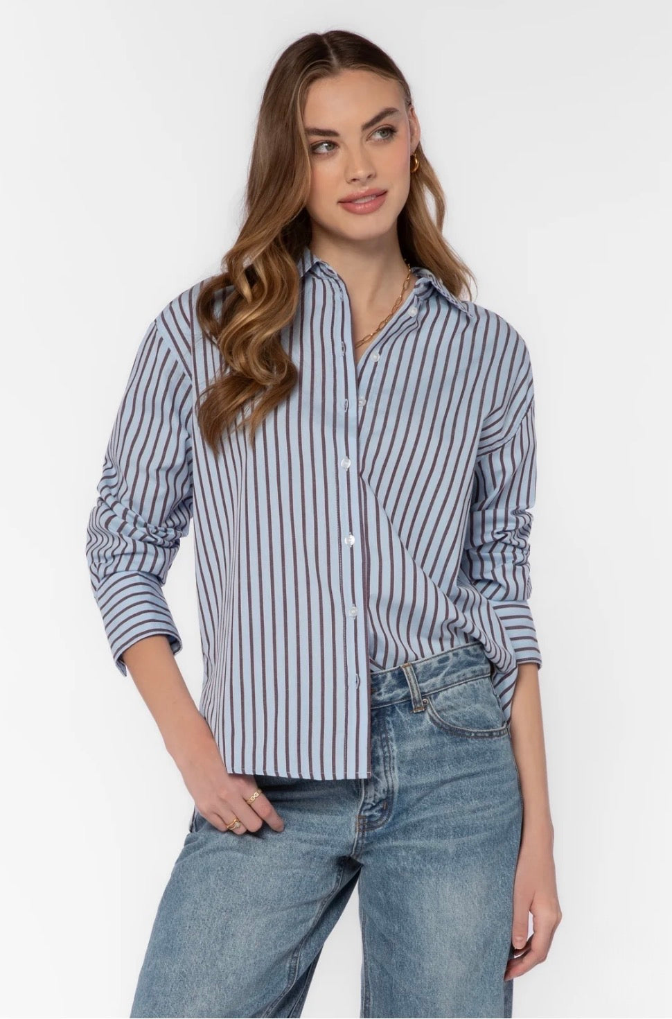 Velvet Heart "Pemberly" Top-Bluebird Stripe