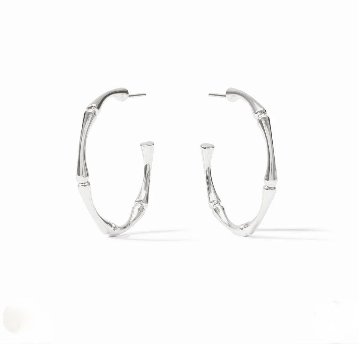 Julie Vos “Bamboo” Hoop Earring - Silver