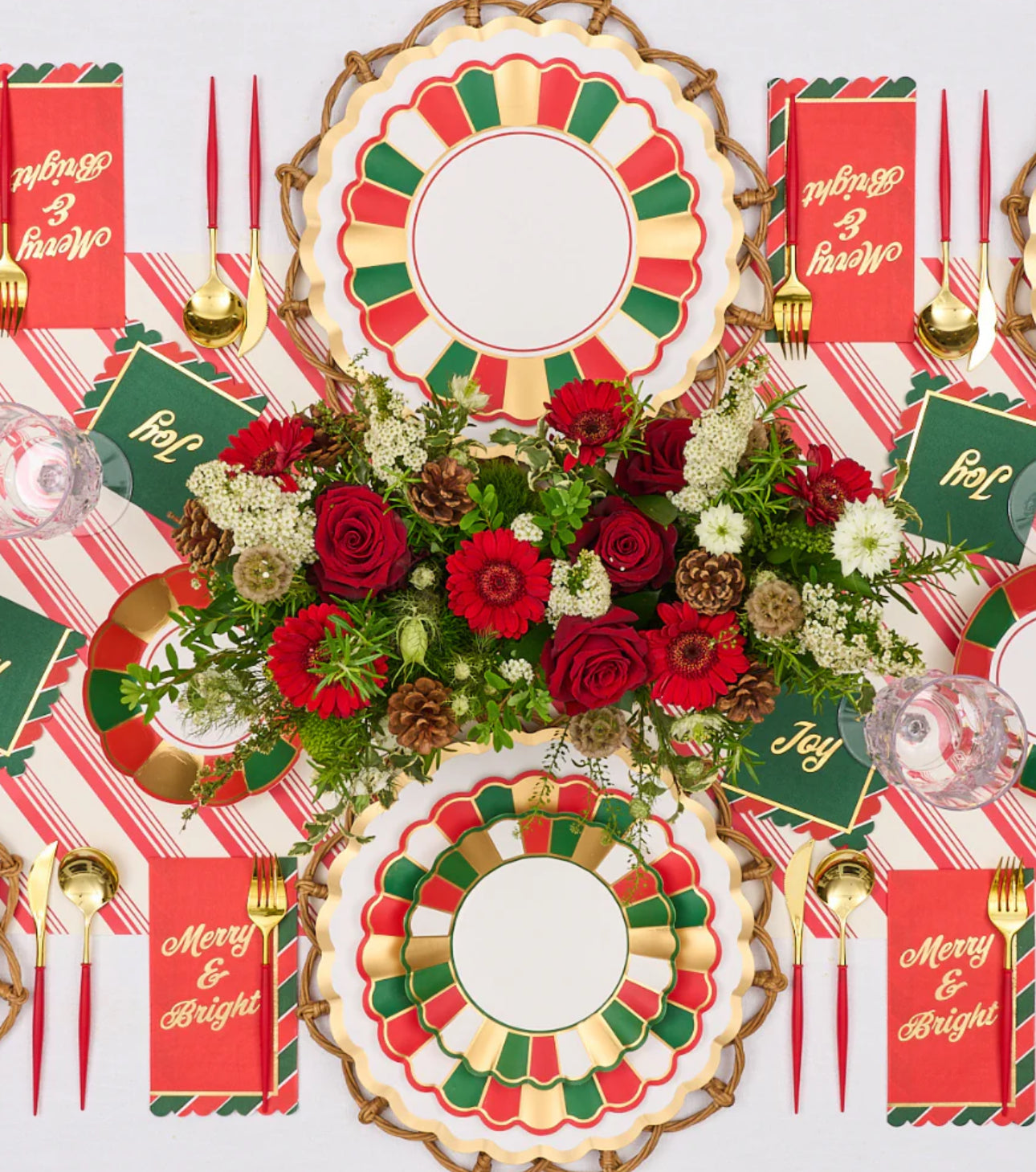 Sophistiplate “Joyful Christmas” Scalloped Salad Plate