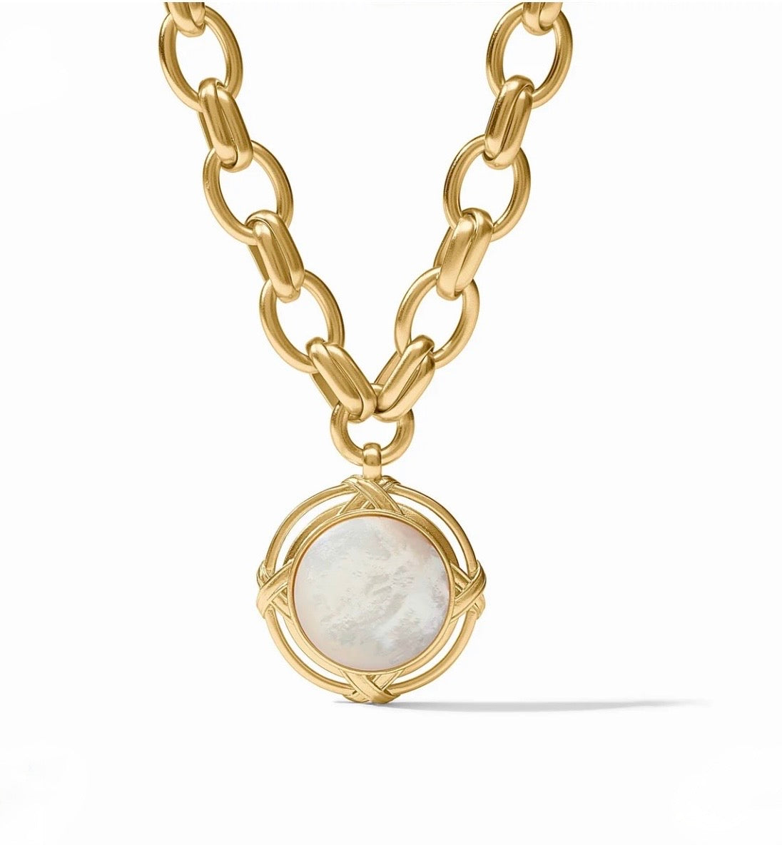 Julie Vos “Essex” Statement Necklace - Gold/MOP