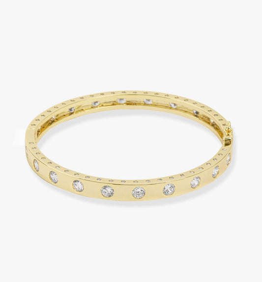 Melinda Maria “Ashley” Hinge Cuff-Gold/White