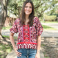 THML “Josephine” Top - Burgundy Mix