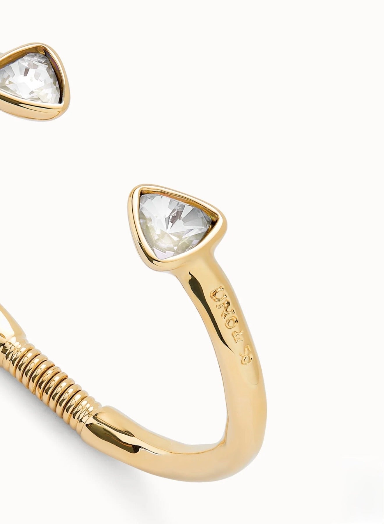 Uno de 50 "Be a Chameleon" Small Bangle-Gold/Moonstone