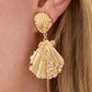 Spartina 449 Scallop Shell Earrings-White Opal