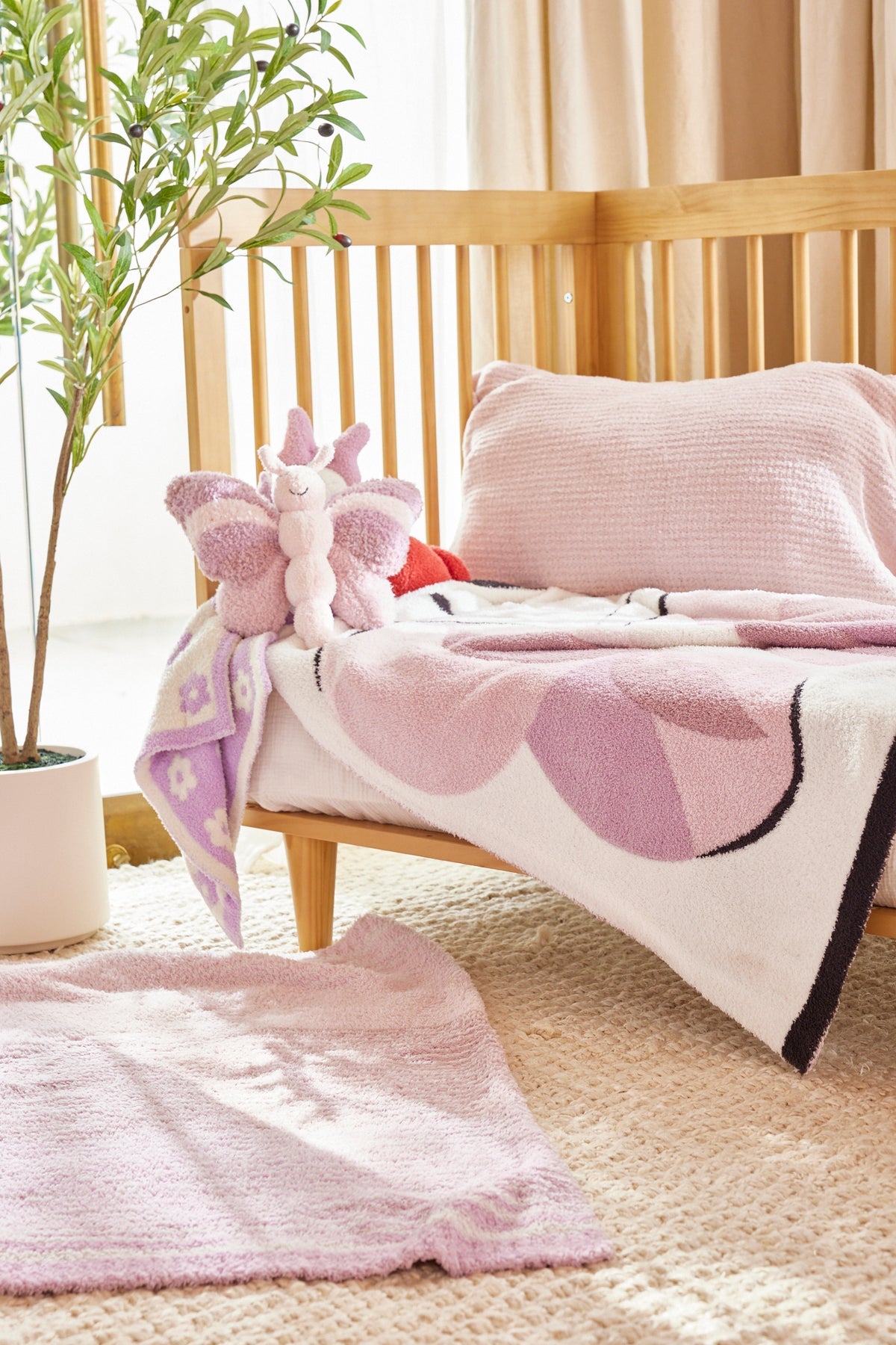 Barefoot Dreams CozyChic® Butterfly Buddie - Petal Multi
