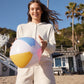 Barefoot Dreams Malibu Collection® Brushed Fleece Henley Hoodie-Heathered Stone