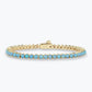 Melinda Maria “Not Your Basic” Tennis Bracelet-Gold/Blue Opal