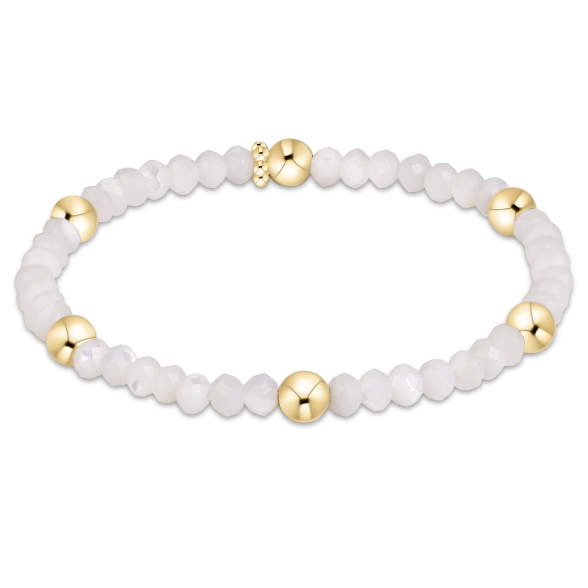 Enewton “Presence Gemstone” 4mm Bracelet -Mother of Pearl