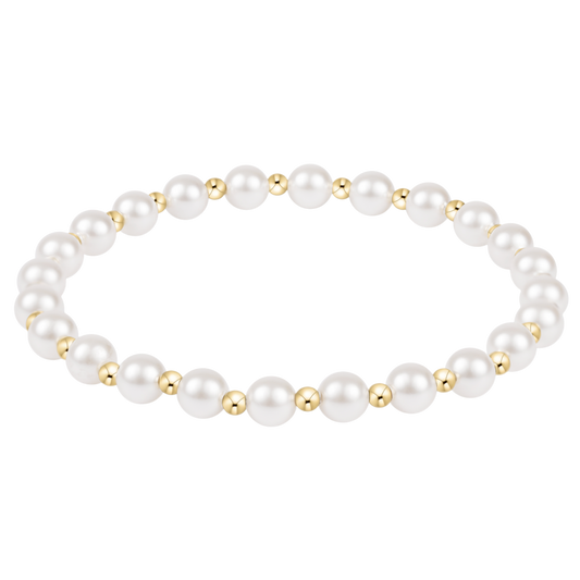 Enewton “Grateful” Pattern 5mm Bead Bracelet-Pearl