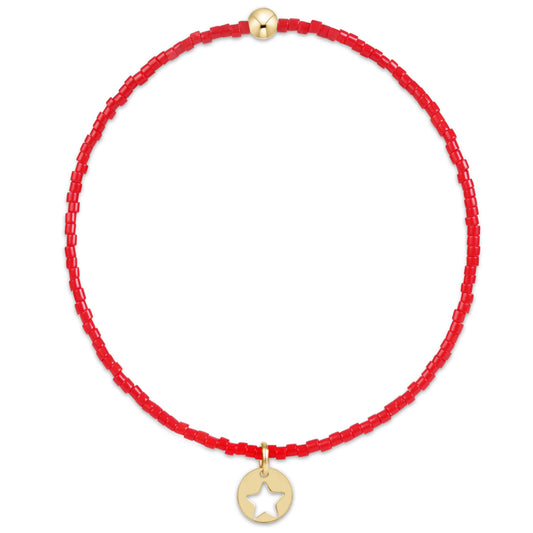 Enewton "Hope Classic" Bracelet-Red Star-Small Gold Disc