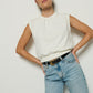 Nation LTD "Billie" Tank Sweatshirt-Porcelain