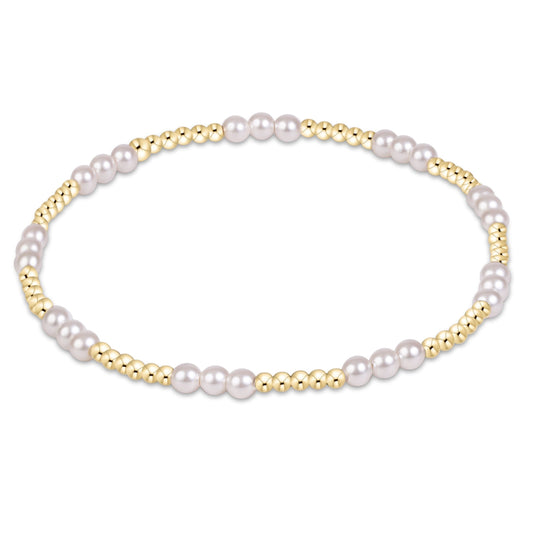 Enewton “Classic Joy” Pattern 3mm Bead Bracelet-Pearl