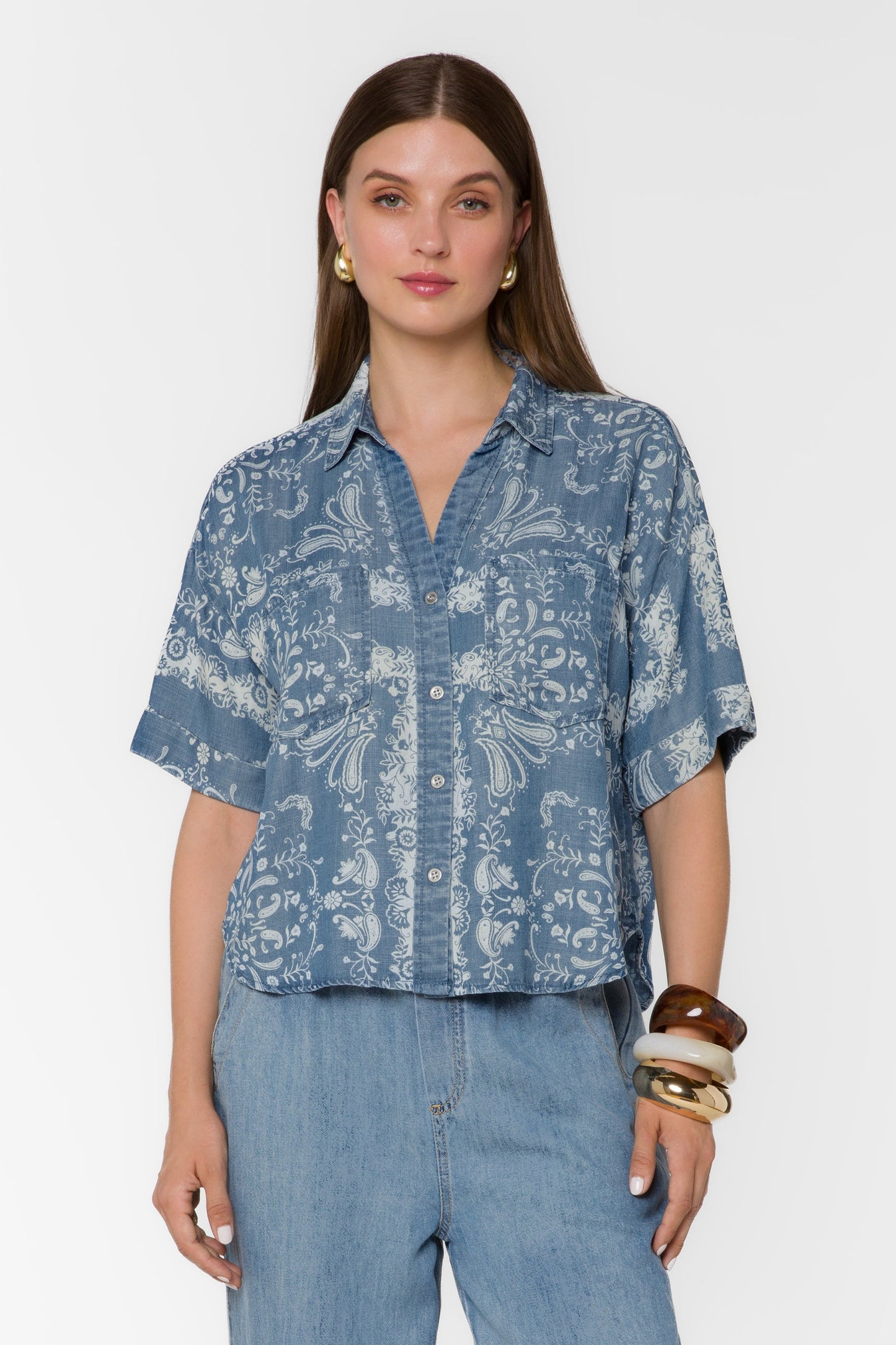 Velvet Heart "Brandon" S/S Top-Bandana