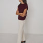 Nation LTD "Breanna" Top- Mini Truffle Stripe