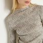 Nation LTD Brenna Mock Neck Top - Winter Pebble