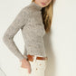 Nation LTD Brenna Mock Neck Top - Winter Pebble