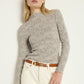 Nation LTD Brenna Mock Neck Top - Winter Pebble