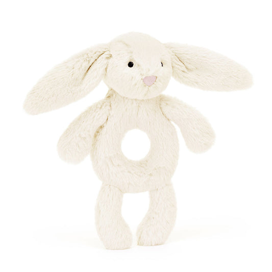 Jellycat Baby Bashful Cream Bunny Ring Rattle