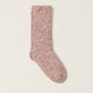 Barefoot Dreams CozyChic® Heathered Women's Socks- Olive Branch/White