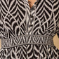 Hale Bob “Nyra” Long Sleeve Dress - Black/White