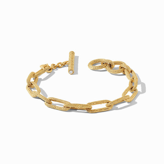 Julie Vos Cheval Paperclip Link Bracelet- Gold