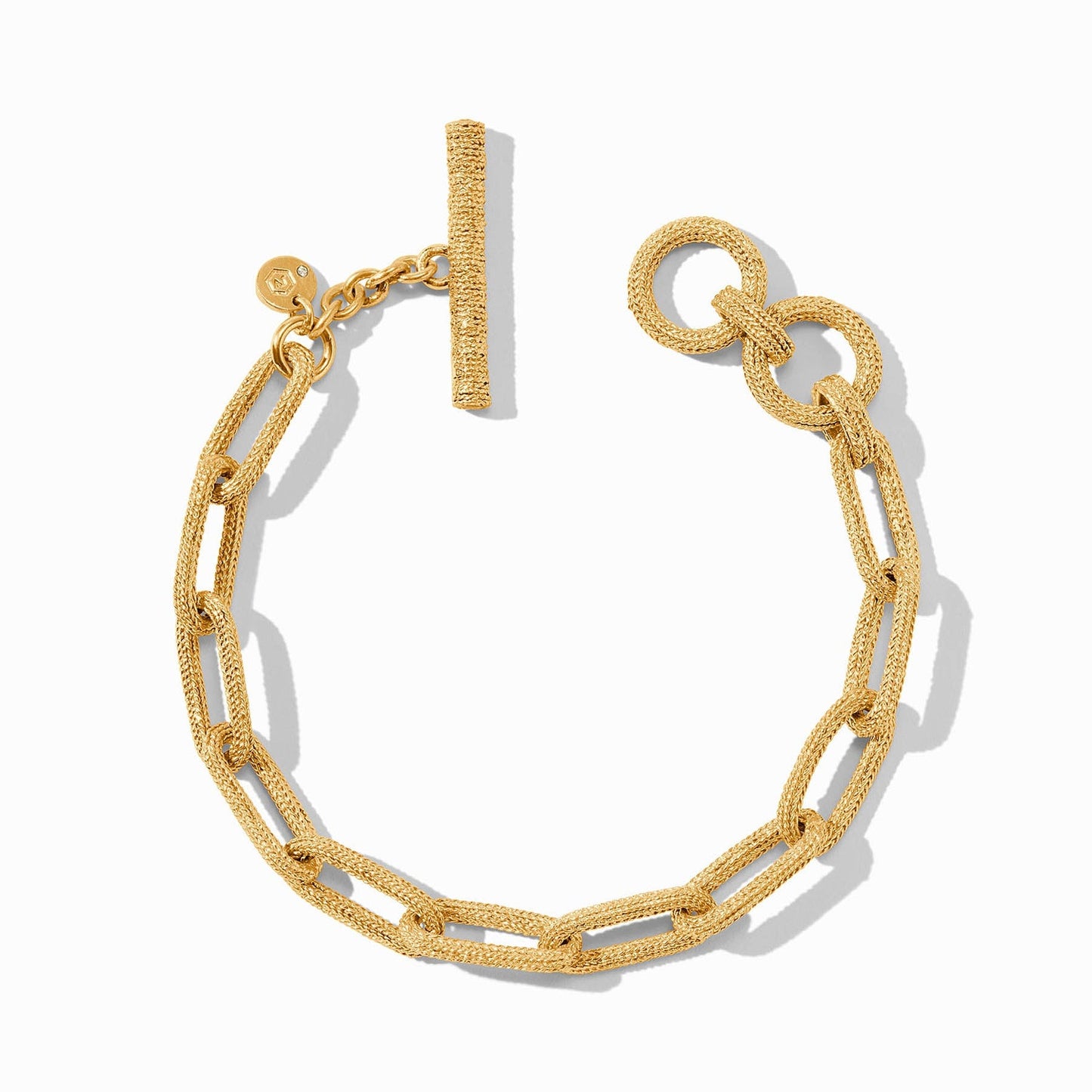 Julie Vos Cheval Paperclip Link Bracelet- Gold