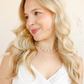 Beaded Blondes "Bri Pearl” Gold Necklace 16” Stretch (no clasp)