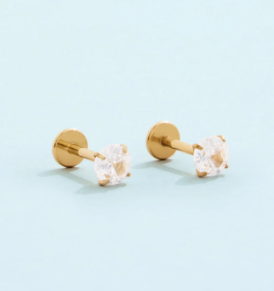 Spartina 449 SP Spot On Flat Back Stud Earrings-Crystal