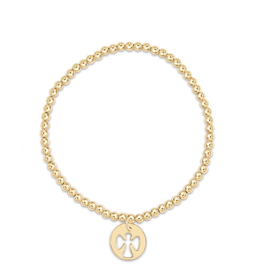 Enewton EGIRL “Classic Gold” 2mm Bead Bracelet- Guardian Angel Gold Disc