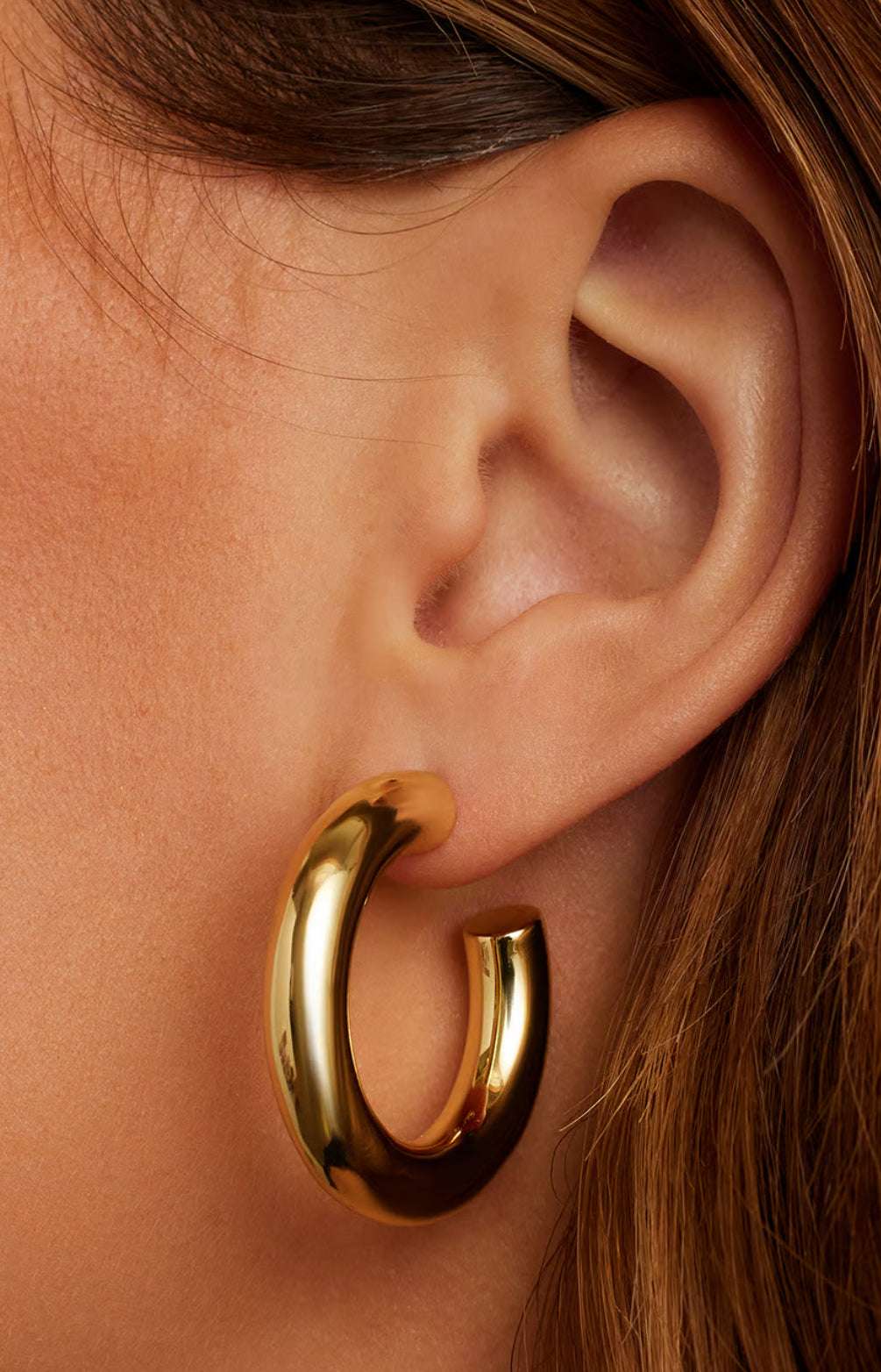 Gorjana Lou Statement Hoops-Stainless Steel Posts