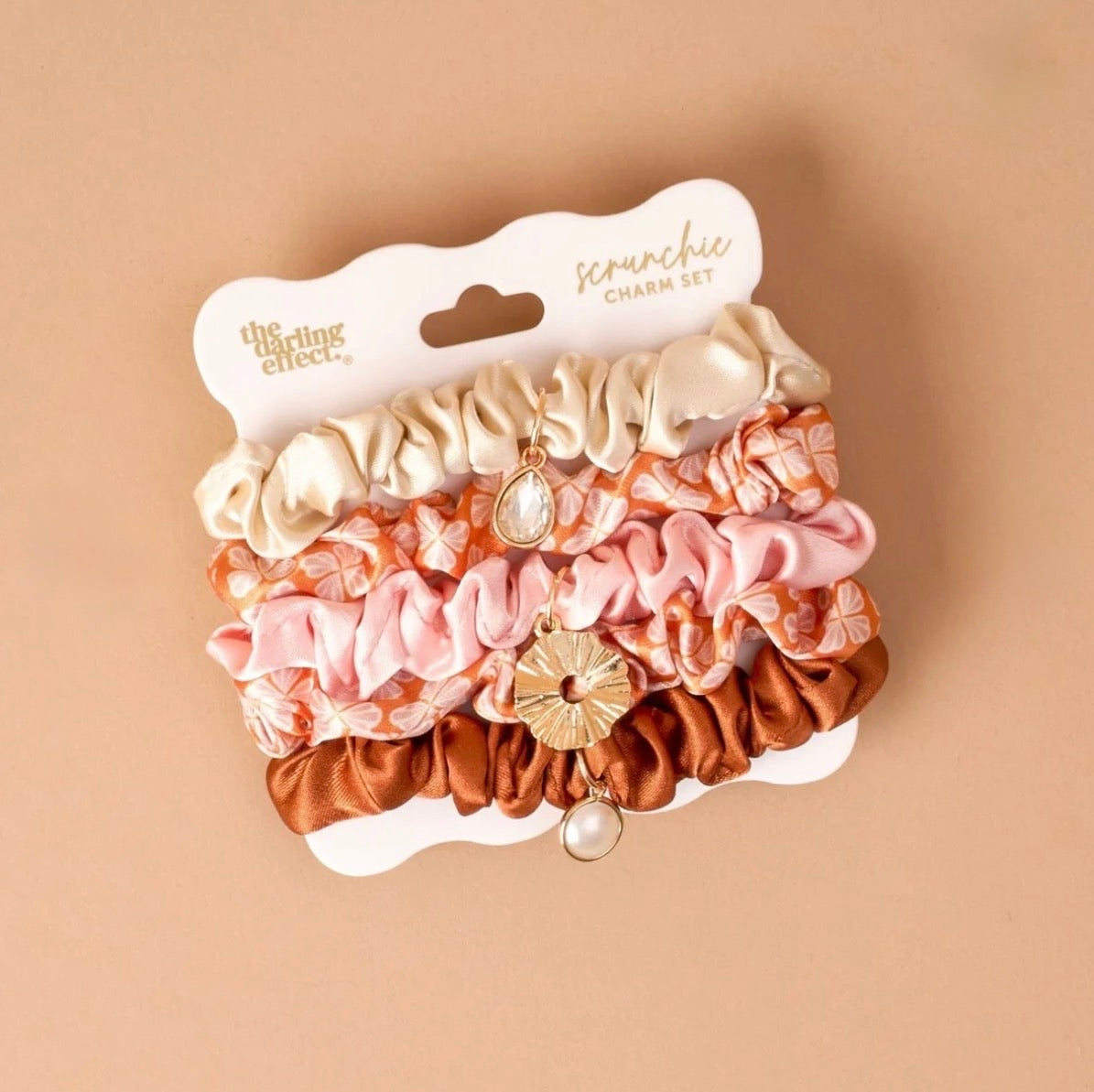 The Darling Effect Scrunchie Charm Set-Sienna Spice